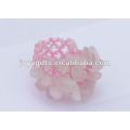 Rose Quartz Chip stone Stretch Seed Glass beads Ring